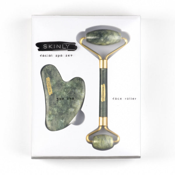Skinly - Face Roller & Gua Sha - Jadeit